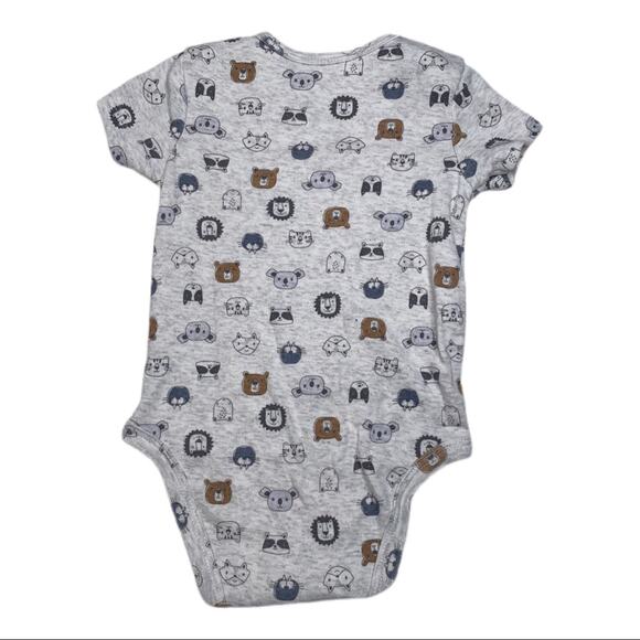 Carter’s Animal Faces Short Sleeve Bodysuit - Picture 3 of 3